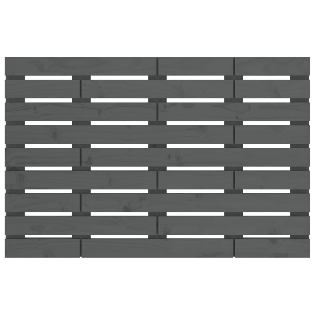 vidaXL Wand-Kopfteil Grau 96x3x63 cm Massivholz Kiefer