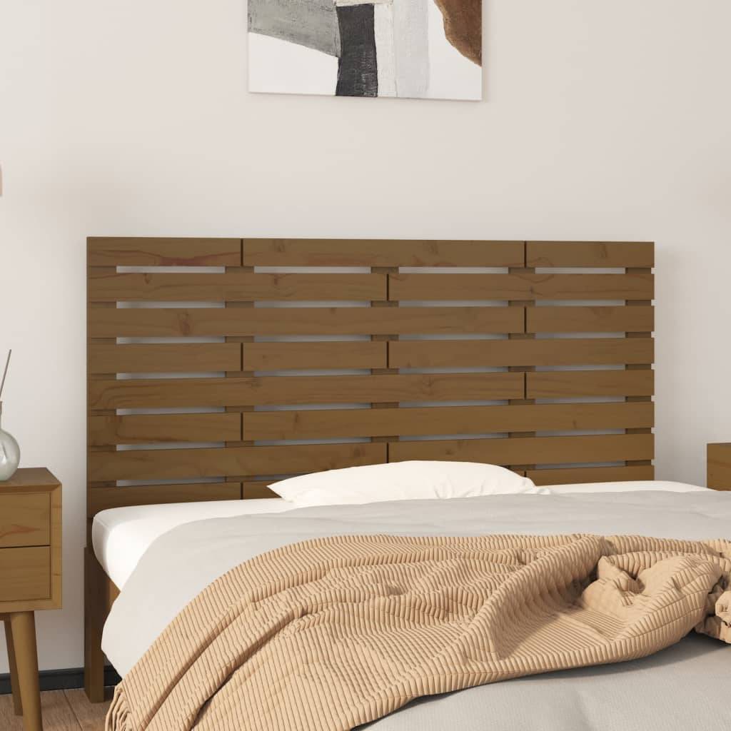 vidaXL Wand-Kopfteil Honigbraun 156x3x63 cm Massivholz Kiefer