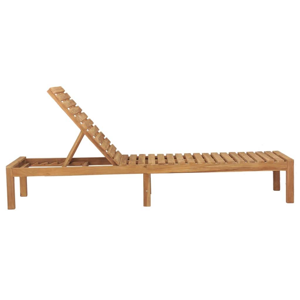 vidaXL Sonnenliegen 2 Stk. Massivholz Teak