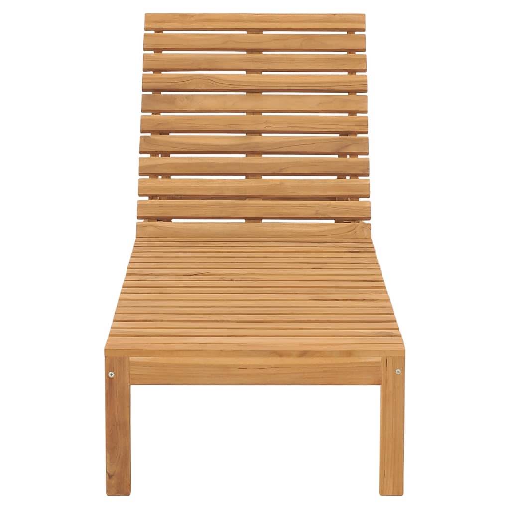 vidaXL Sonnenliege Massivholz Teak