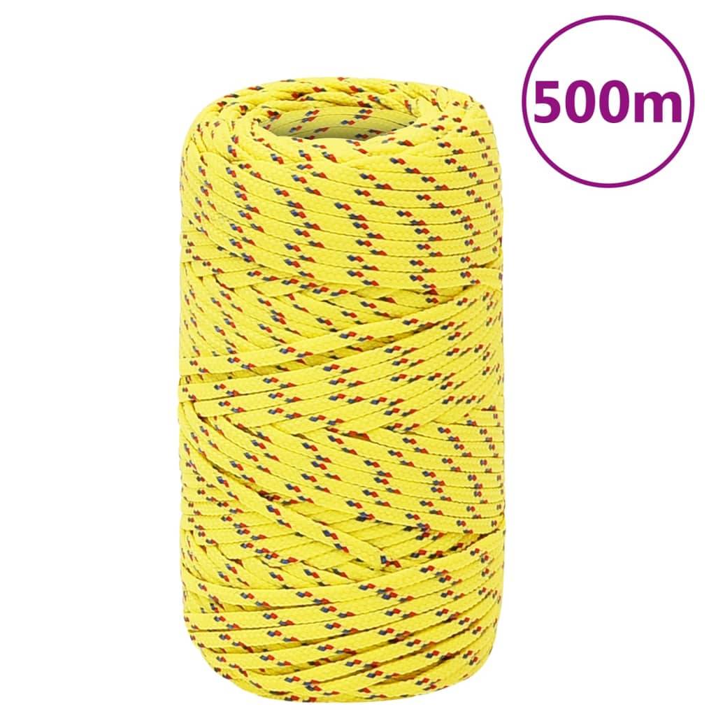 vidaXL Bootsseil Gelb 2 mm 500 m Polypropylen