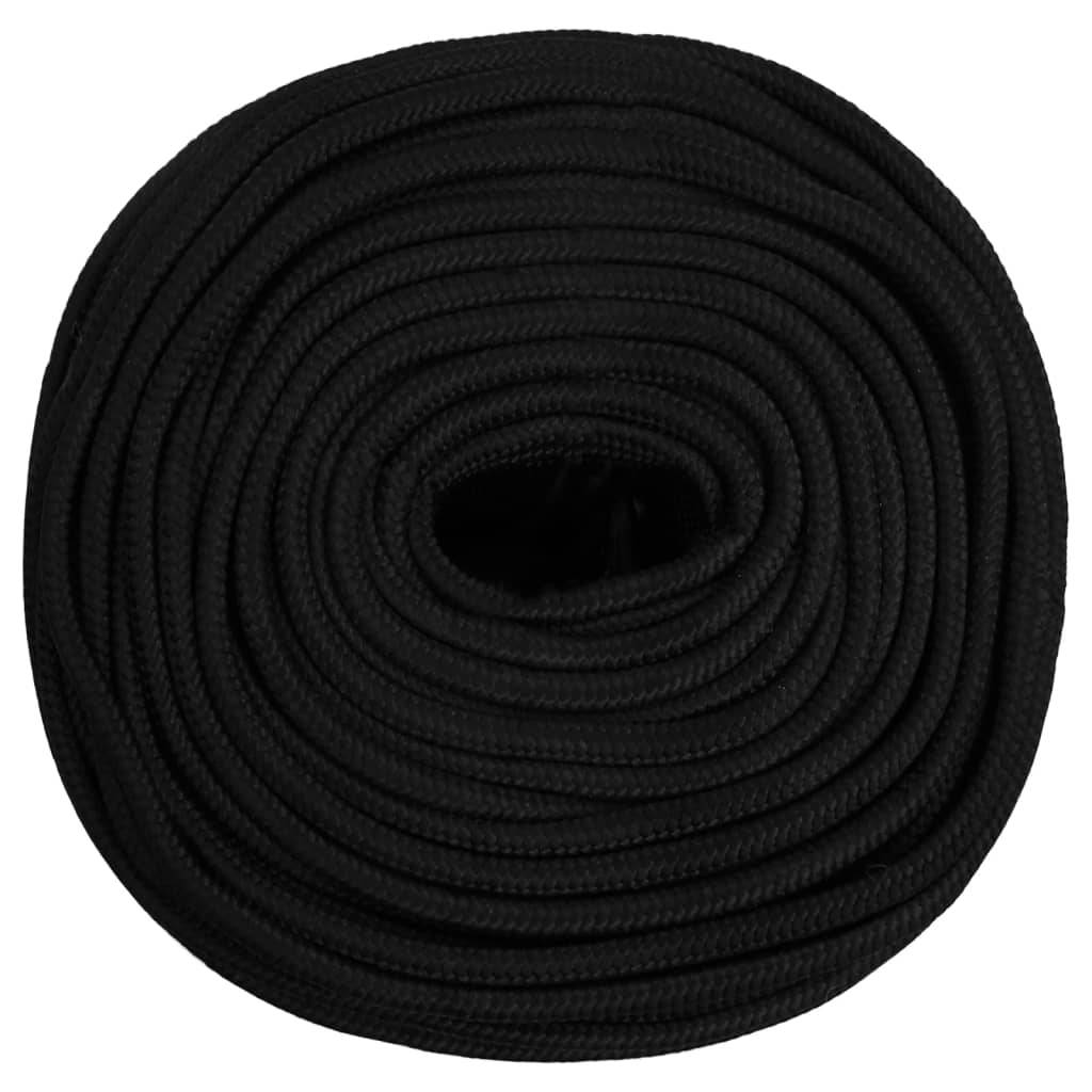 vidaXL Arbeitsseil Schwarz 10 mm 250 m Polyester
