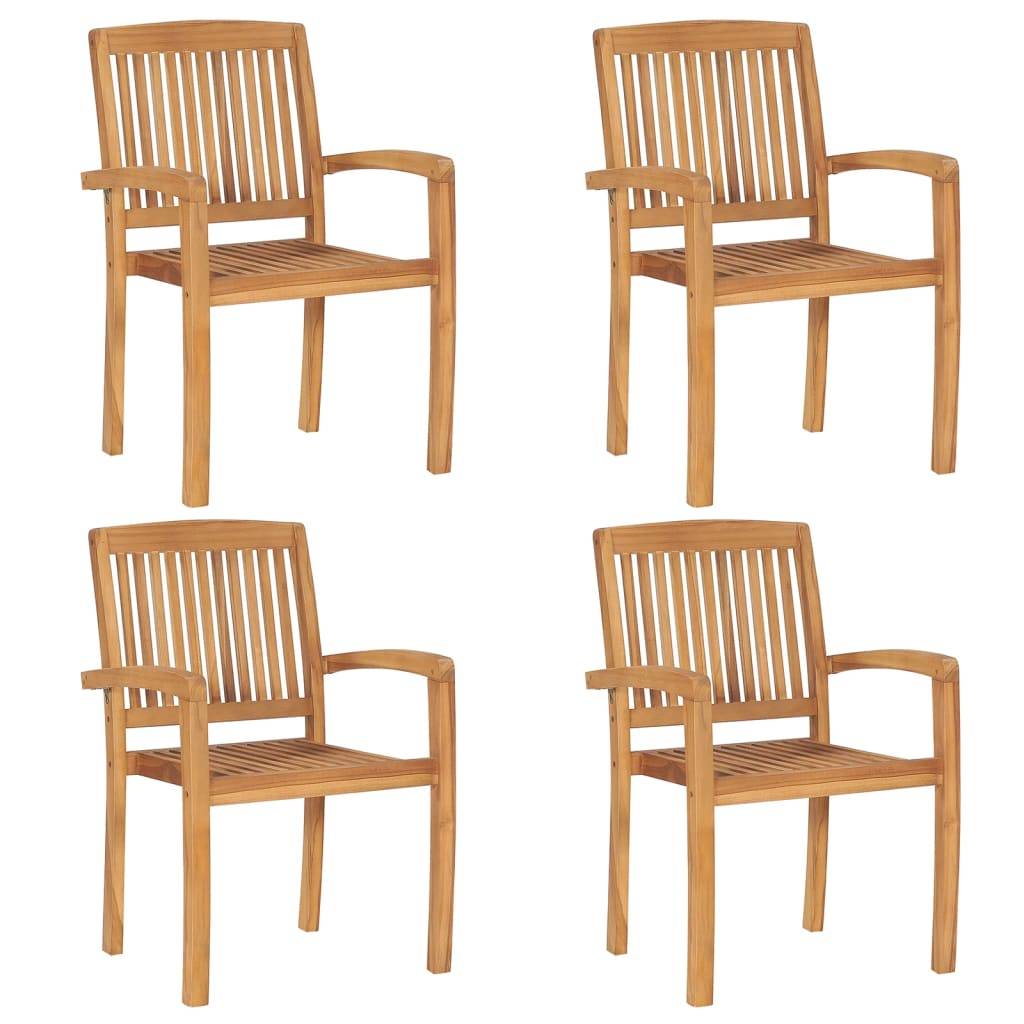 vidaXL 5-tlg. Garten-Essgruppe Massivholz Teak