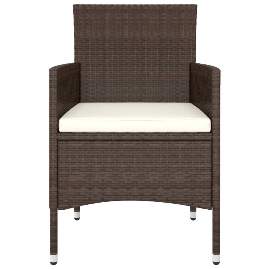 vidaXL 5-tlg. Garten-Lounge-Set Poly Rattan Braun