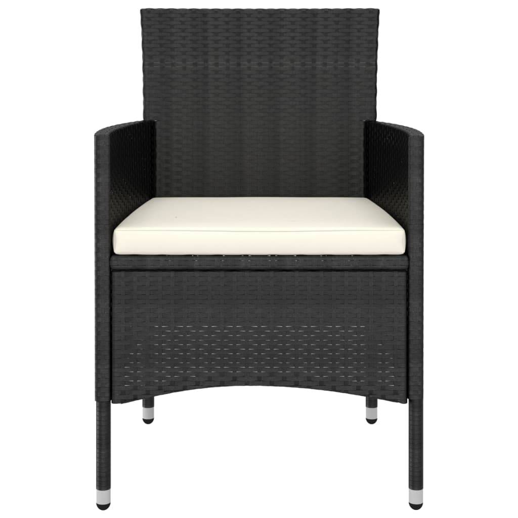 vidaXL 5-tlg. Garten-Lounge-Set Poly Rattan Schwarz