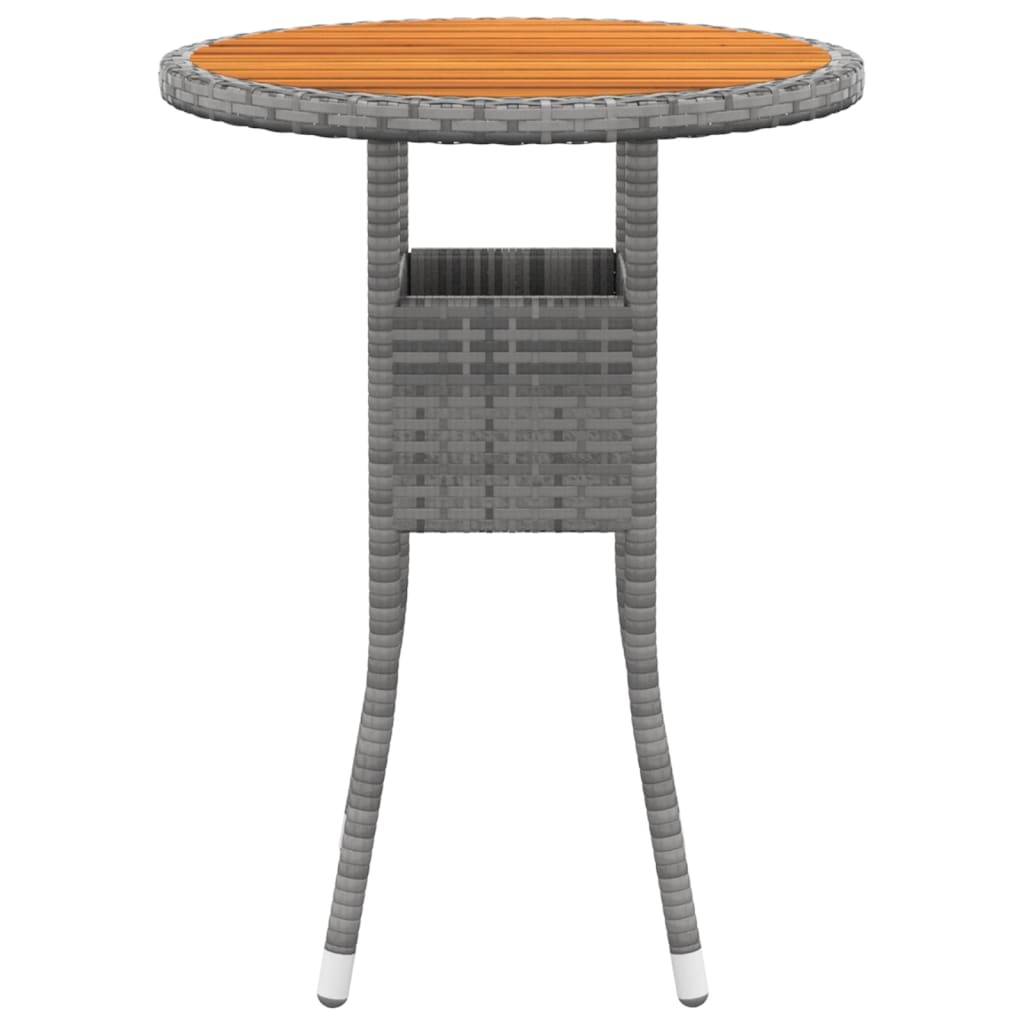 vidaXL 3-tlg. Garten-Essgruppe Poly Rattan Grau