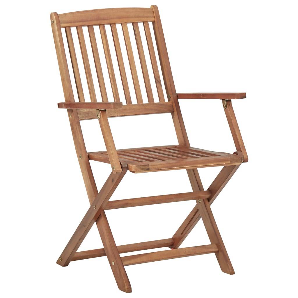 vidaXL Klappbare Gartenstühle 4 Stk. Massivholz Akazie