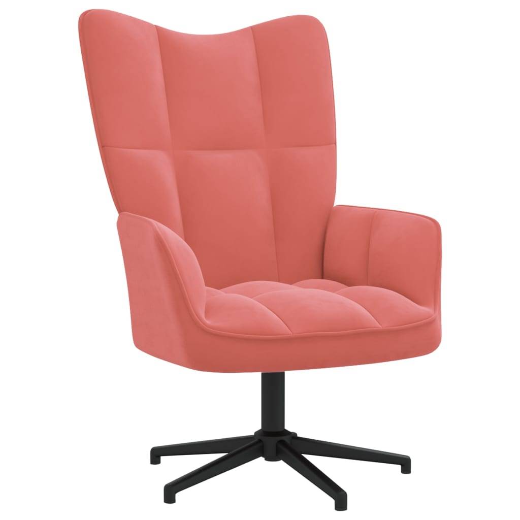 vidaXL Relaxsessel mit Hocker Rosa Samt
