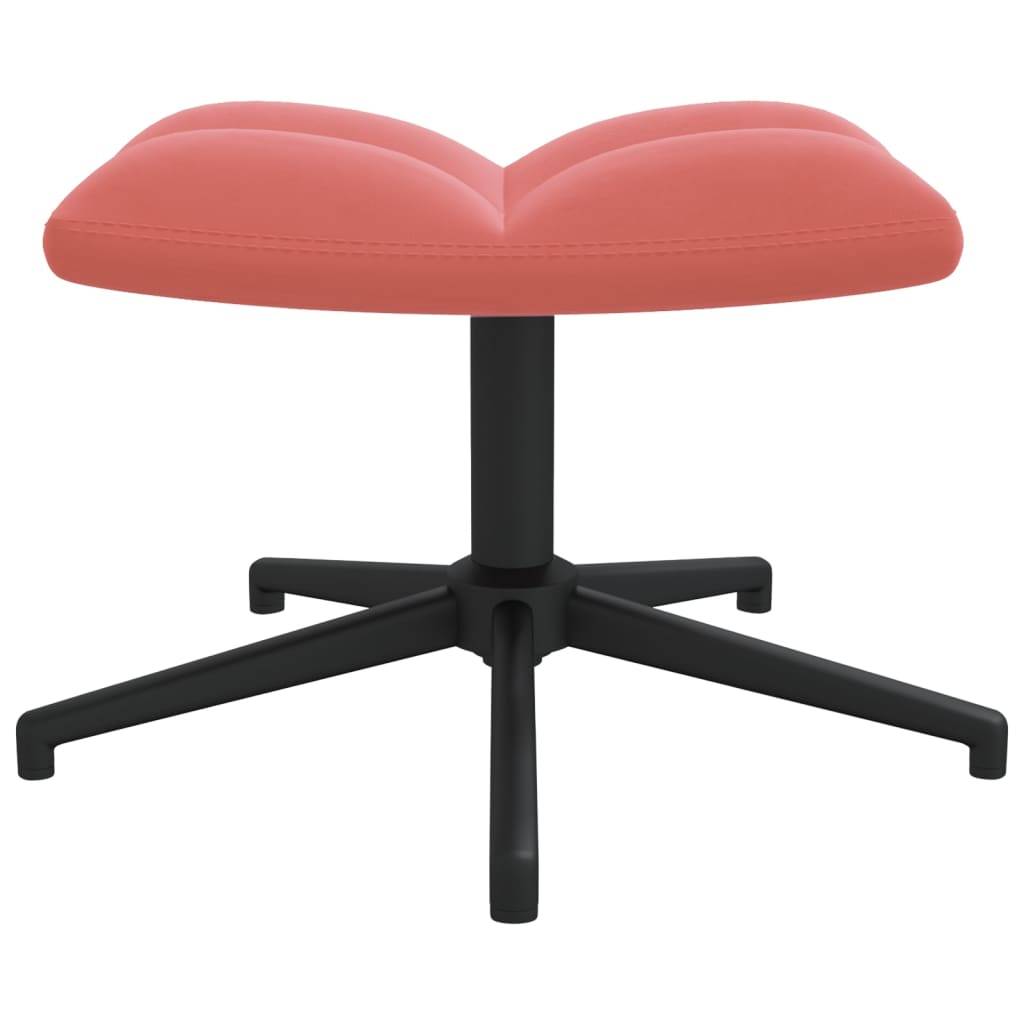 vidaXL Relaxsessel mit Hocker Rosa Samt