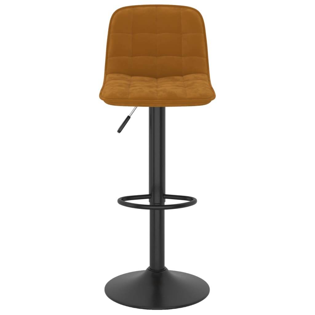 vidaXL Barhocker 2 Stk. Braun Samt