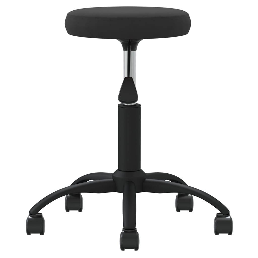 vidaXL Massagehocker Samt Schwarz