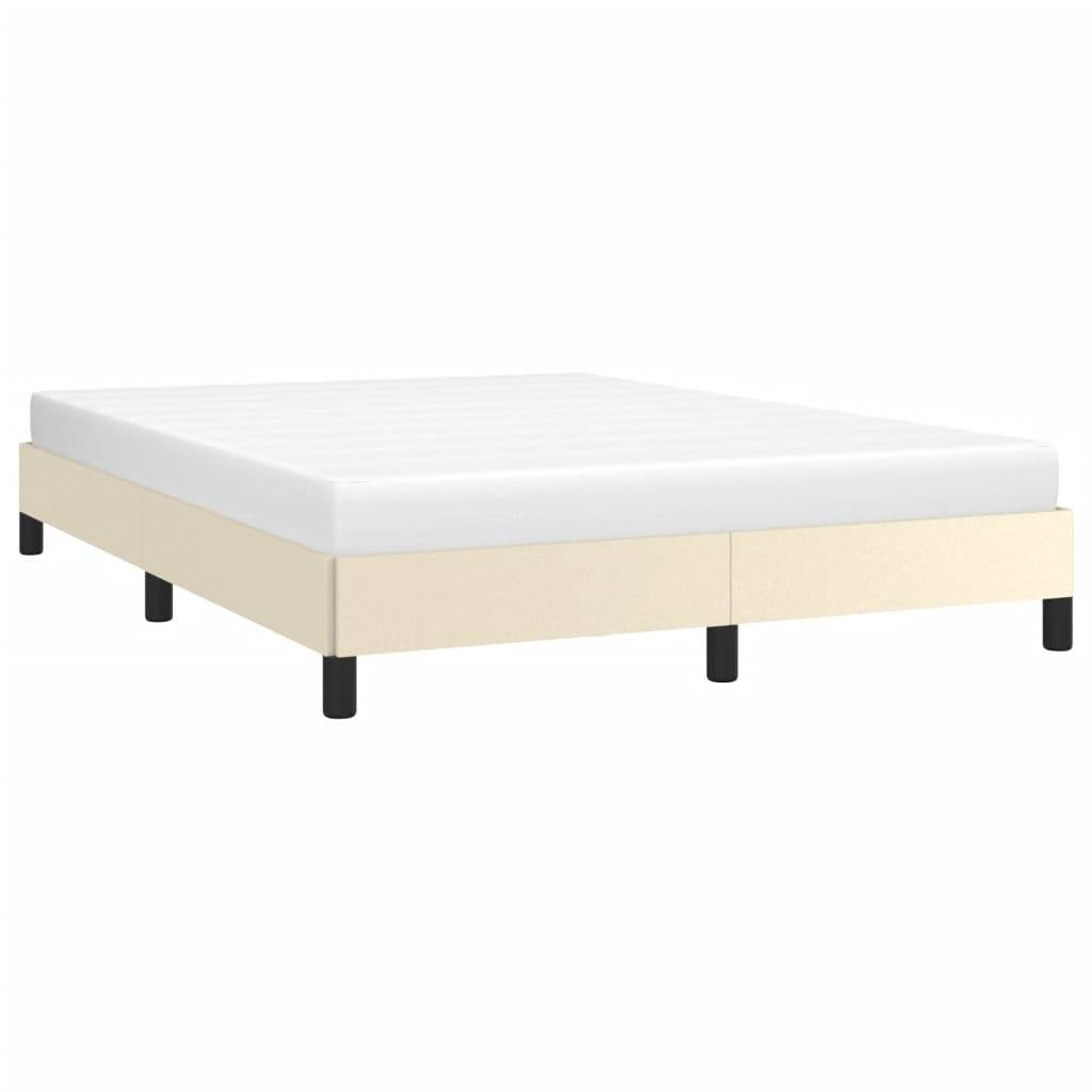 vidaXL Bettgestell Creme 140x190 cm Kunstleder
