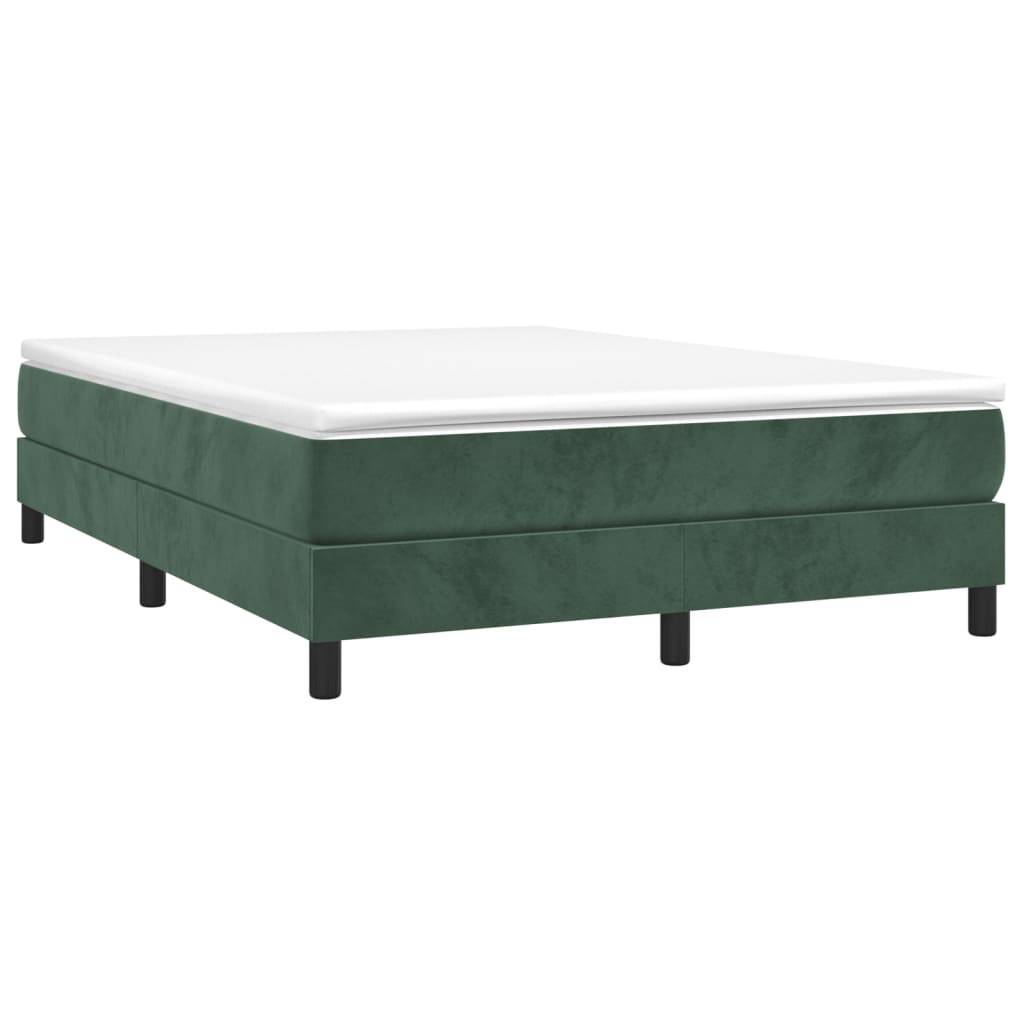 vidaXL Bettgestell ohne Matratze Dunkelgrün 140x200 cm Samt