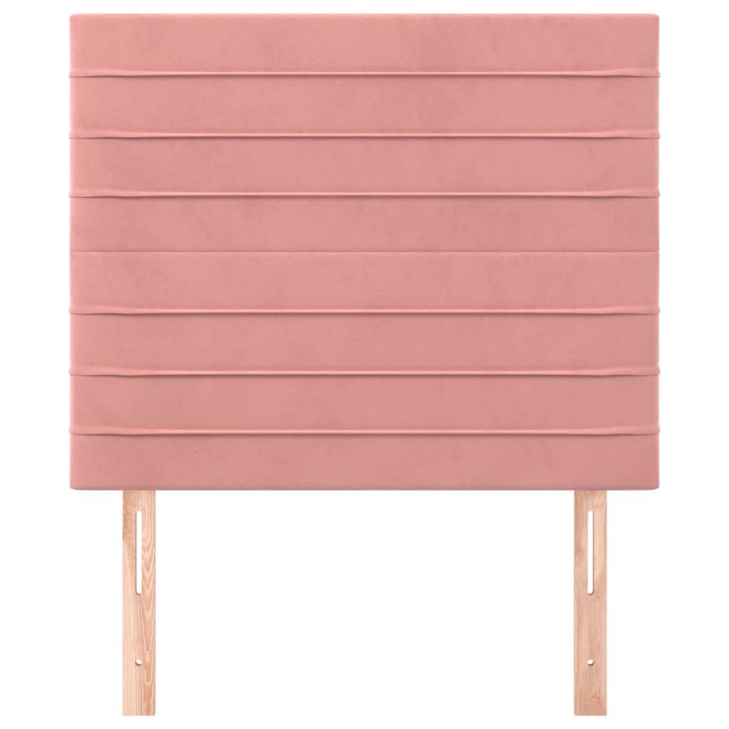 vidaXL Kopfteile 2 Stk. Rosa 90x5x78/88 cm Samt
