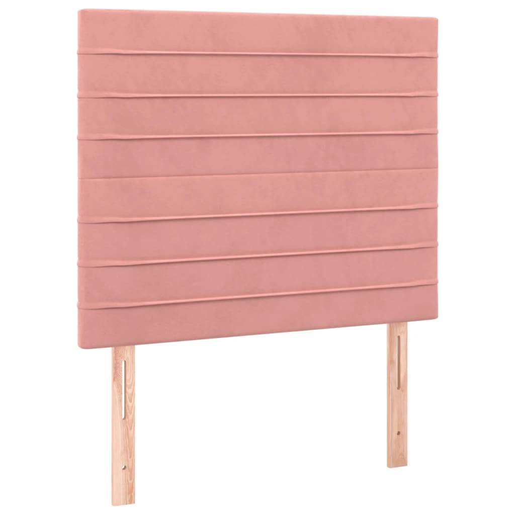 vidaXL Kopfteile 2 Stk. Rosa 90x5x78/88 cm Samt