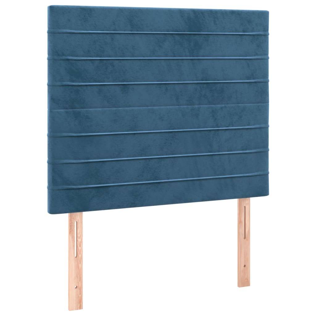 vidaXL Kopfteile 2 Stk. Dunkelblau 90x5x78/88 cm Samt