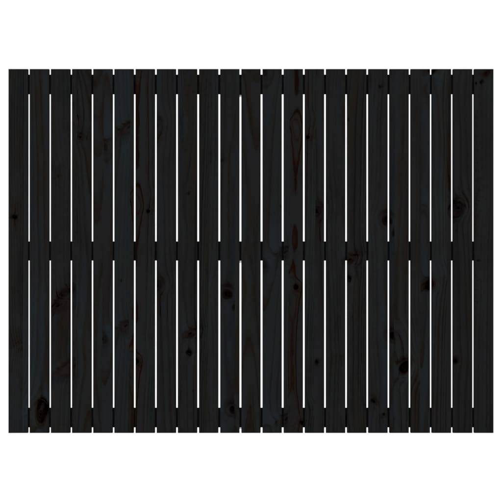 vidaXL Wand-Kopfteil Schwarz 146,5x3x110 cm Massivholz Kiefer