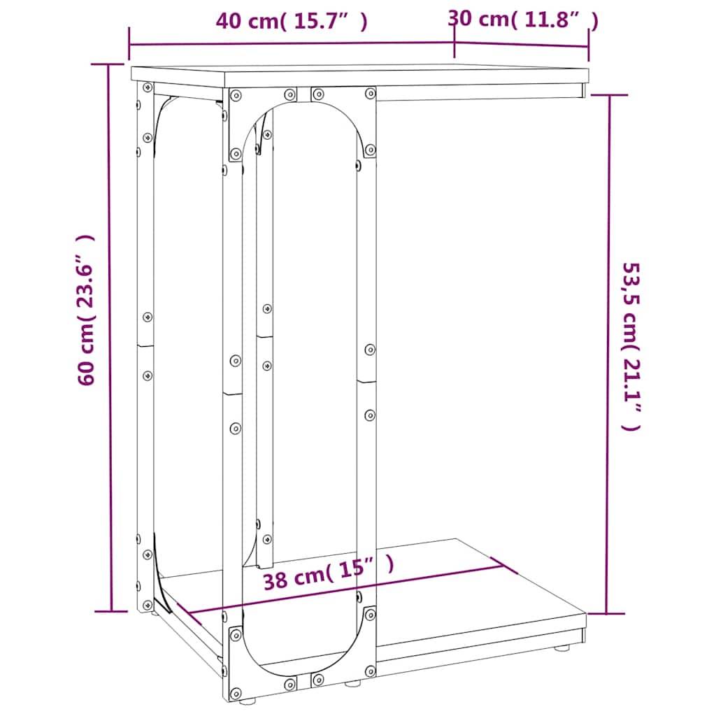 vidaXL Beistelltisch Braun Eichen-Optik 40x30x60 cm Holzwerkstoff