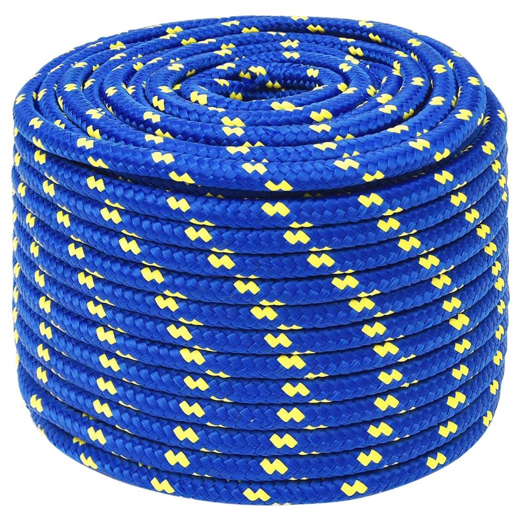 vidaXL Bootsseil Blau 12 mm 25 m Polypropylen