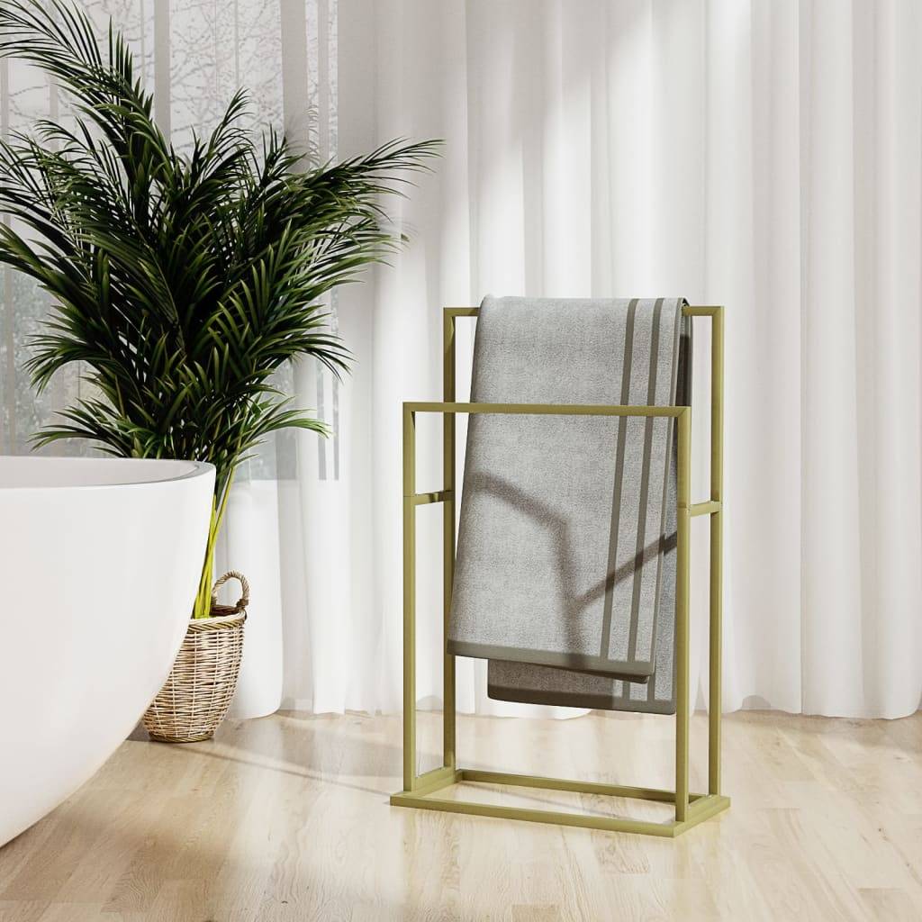 vidaXL Handtuchständer Gold 48x24x78,5 cm Eisen