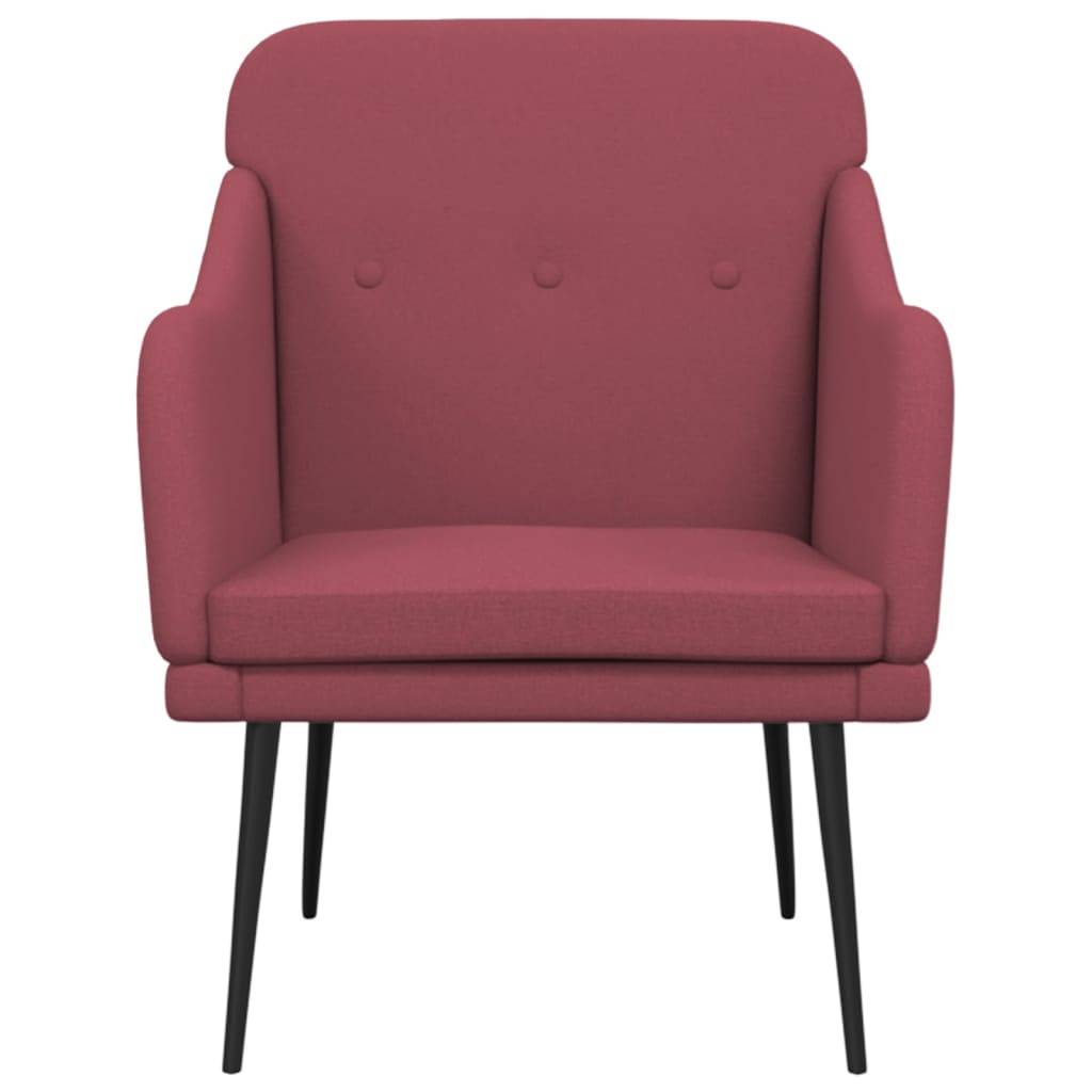 vidaXL Sessel Weinrot 63x76x80 cm Stoff