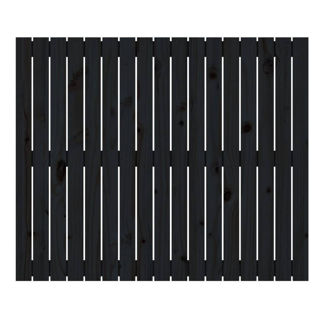 vidaXL Wand-Kopfteil Schwarz 108x3x90 cm Massivholz Kiefer