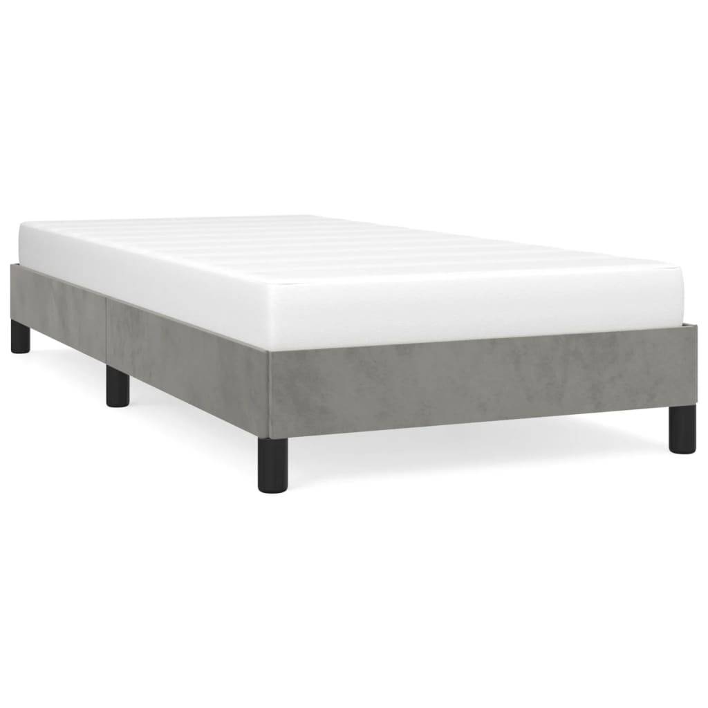 vidaXL Bettgestell ohne Matratze Hellgrau 80x200 cm Samt