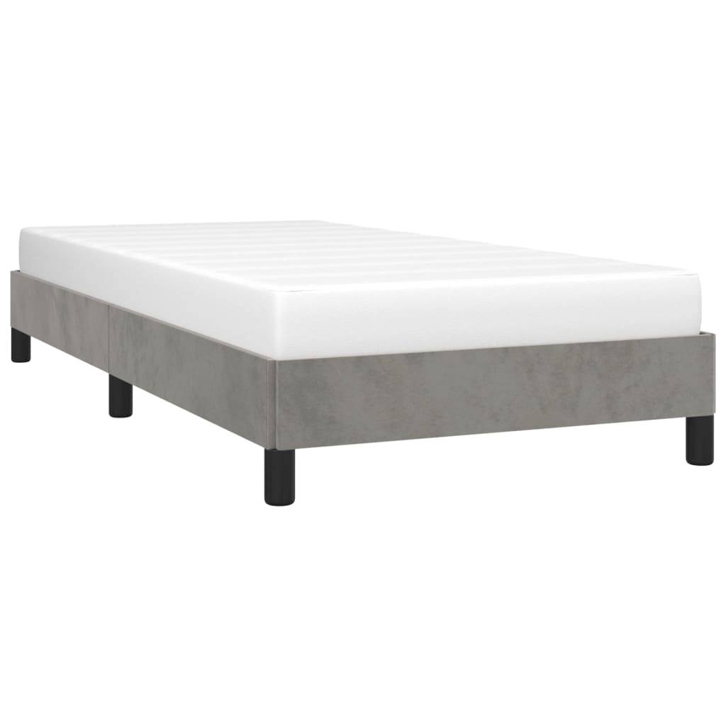 vidaXL Bettgestell ohne Matratze Hellgrau 80x200 cm Samt
