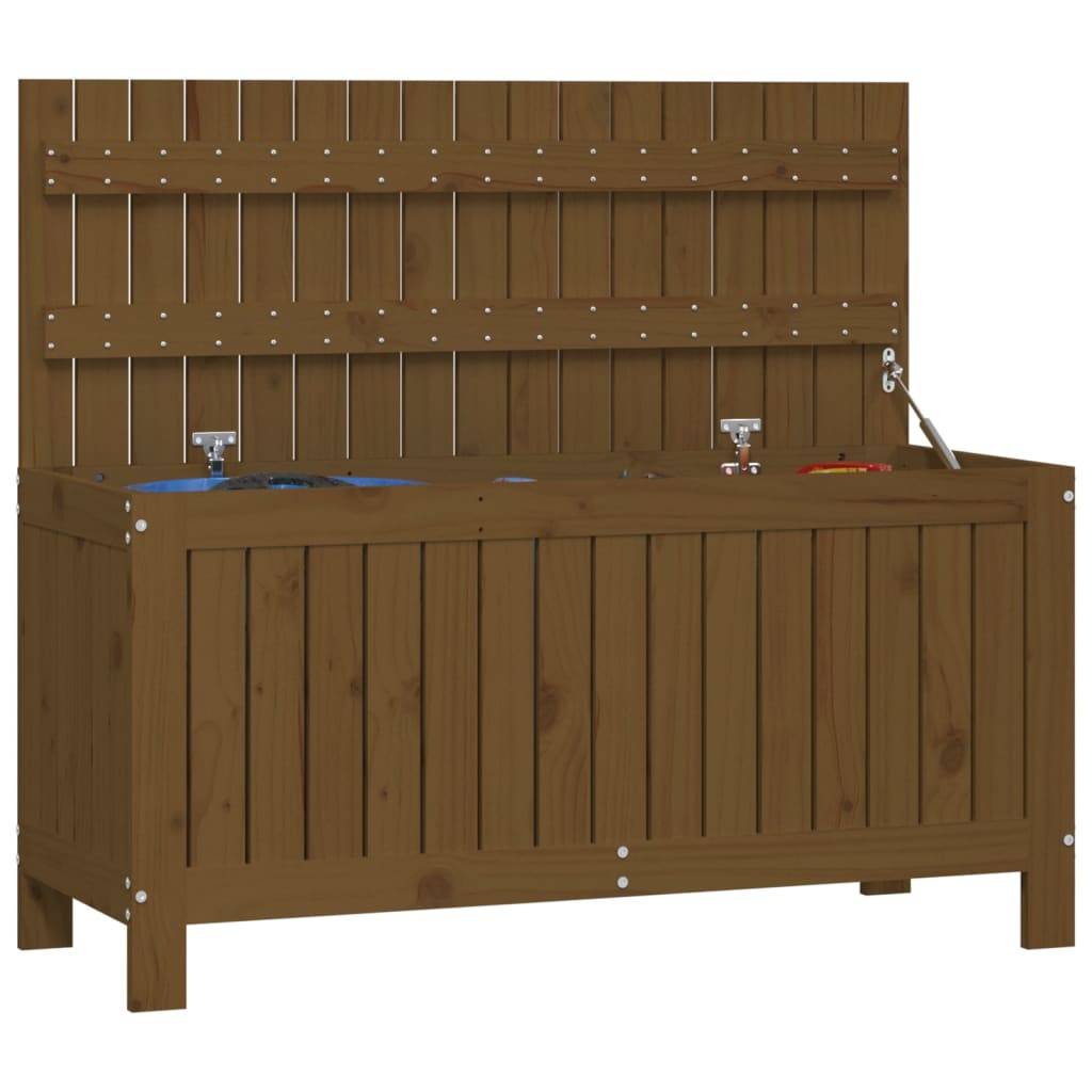 vidaXL Gartentruhe Honigbraun 108x42,5x54 cm Massivholz Kiefer