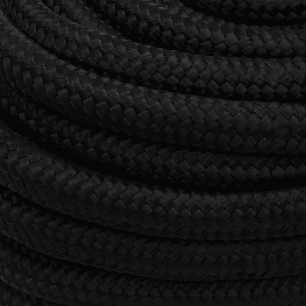 vidaXL Arbeitsseil Schwarz 20 mm 50 m Polyester