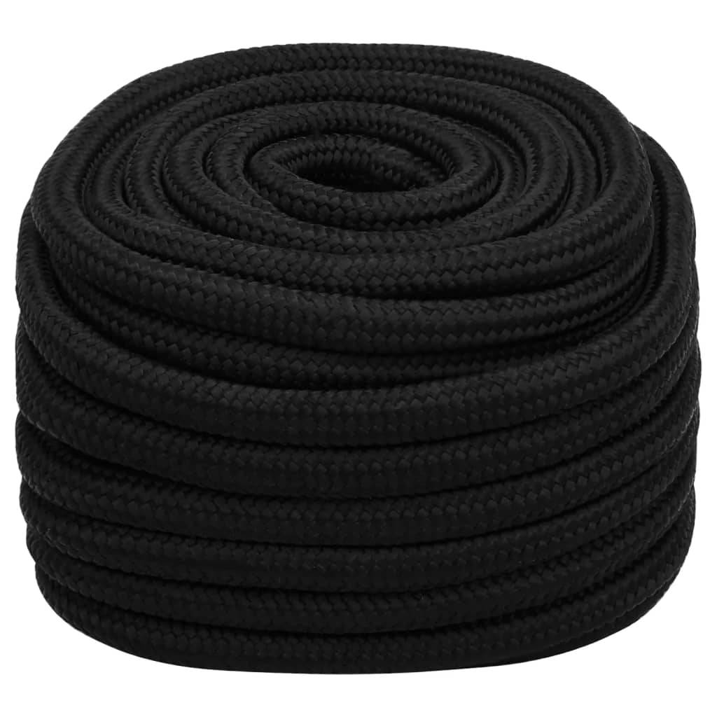 vidaXL Arbeitsseil Schwarz 20 mm 100 m Polyester