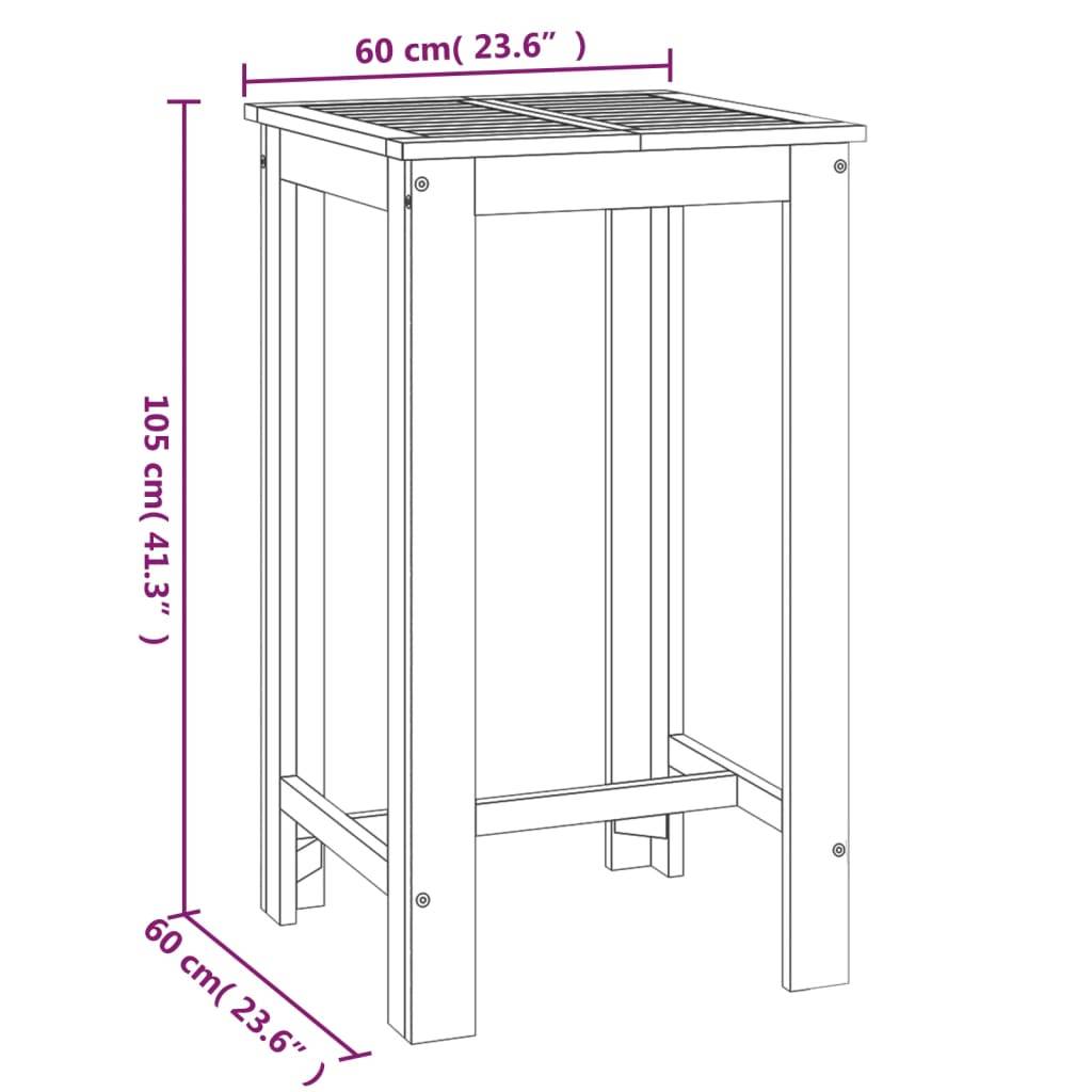 vidaXL 5-tlg. Gartenbar-Set Massivholz Akazie