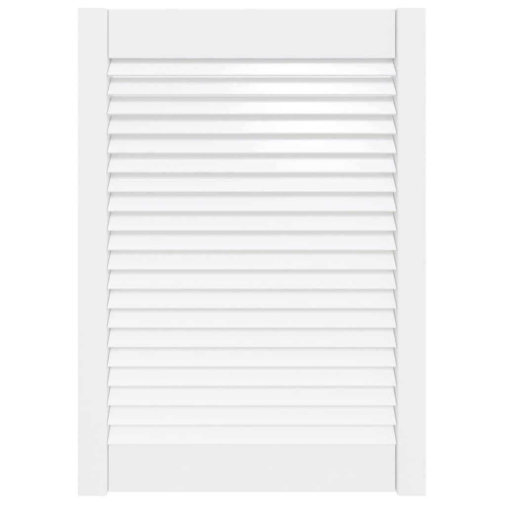 vidaXL Schranktür Lamellen-Design Weiß 69x49,4 cm Massivholz Kiefer