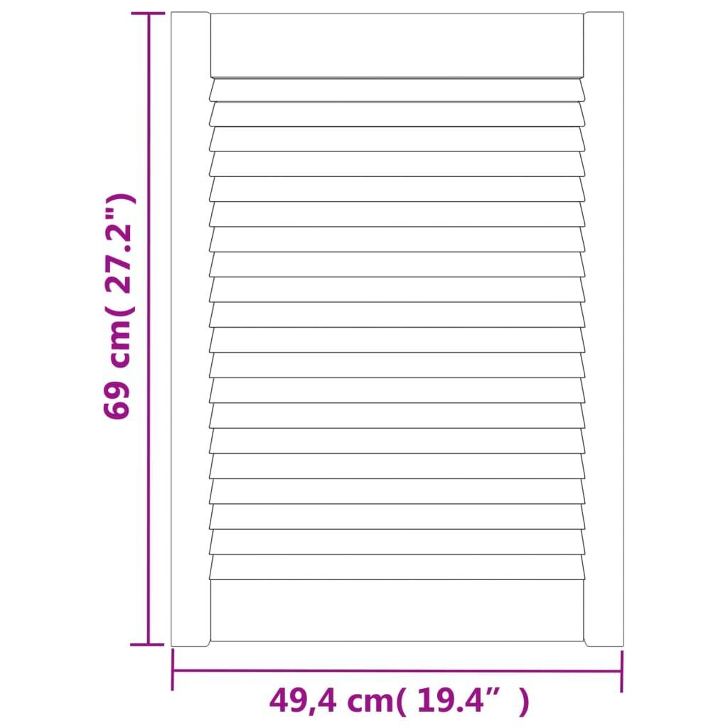 vidaXL Schranktüren Lamellen-Design 4 Stk. 69x49,4 cm Massivholz