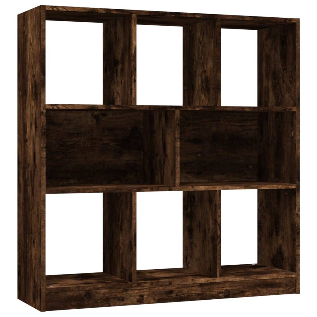 vidaXL Bücherregal Räuchereiche 97,5x29,5x100 cm Holzwerkstoff