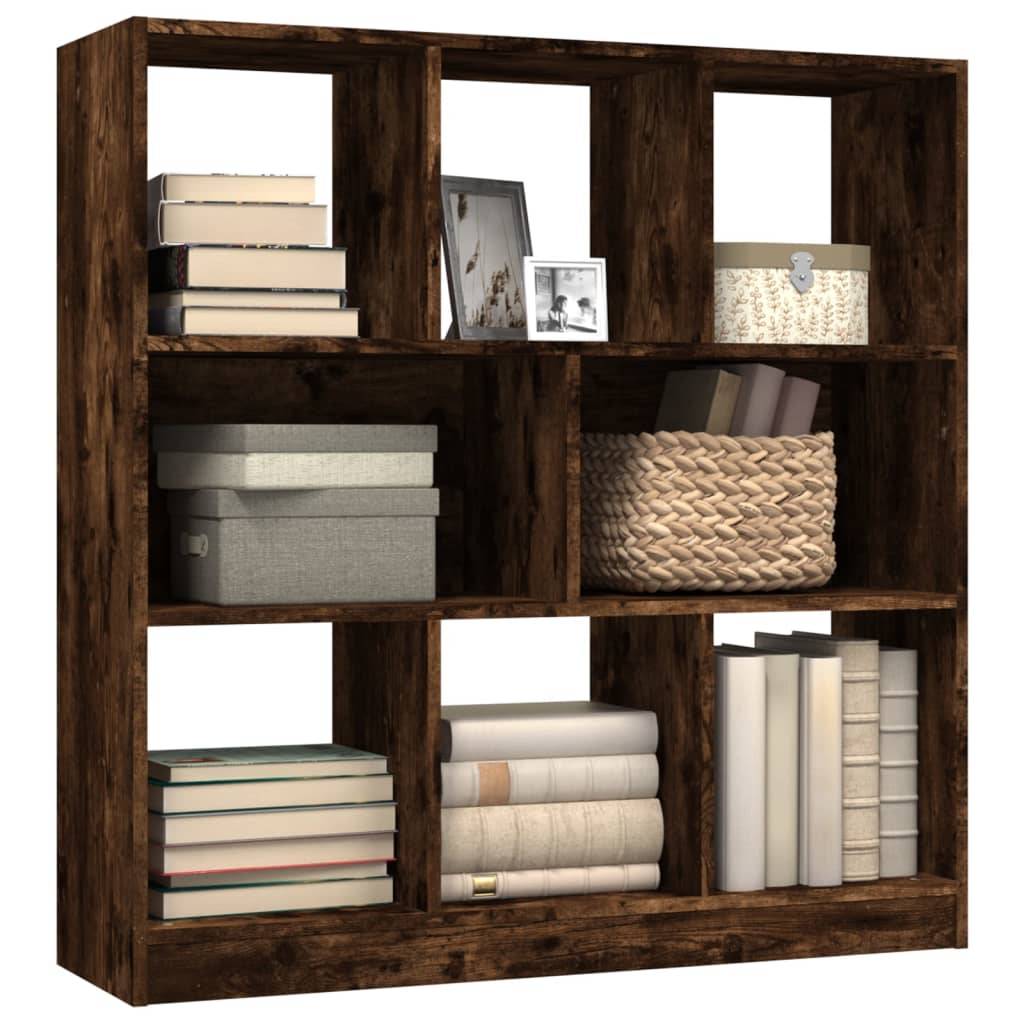 vidaXL Bücherregal Räuchereiche 97,5x29,5x100 cm Holzwerkstoff
