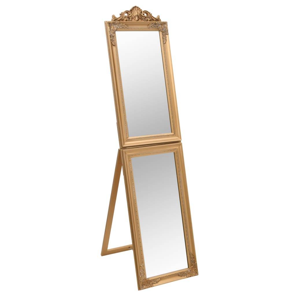vidaXL Standspiegel Golden 45x180 cm
