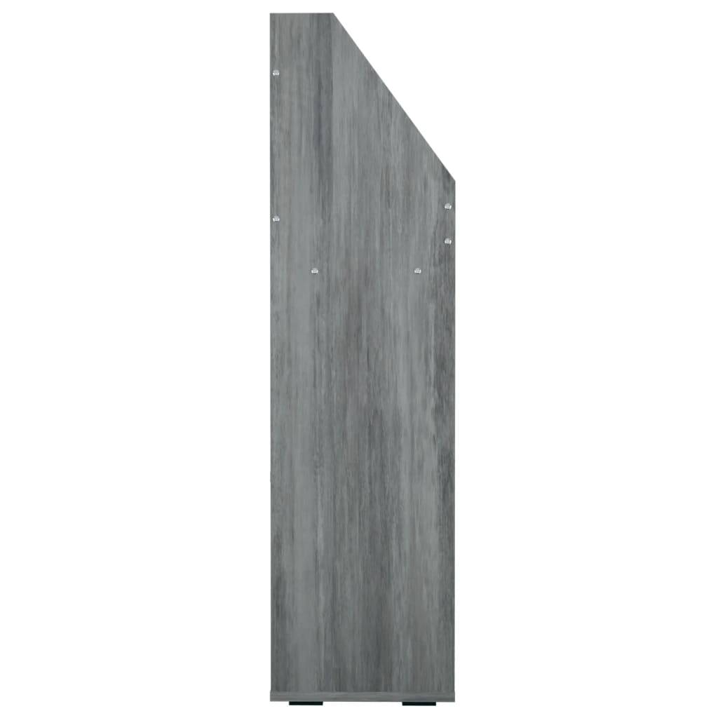 vidaXL Kinder-Bücherregal Betongrau 71x30x114 cm Spanplatte
