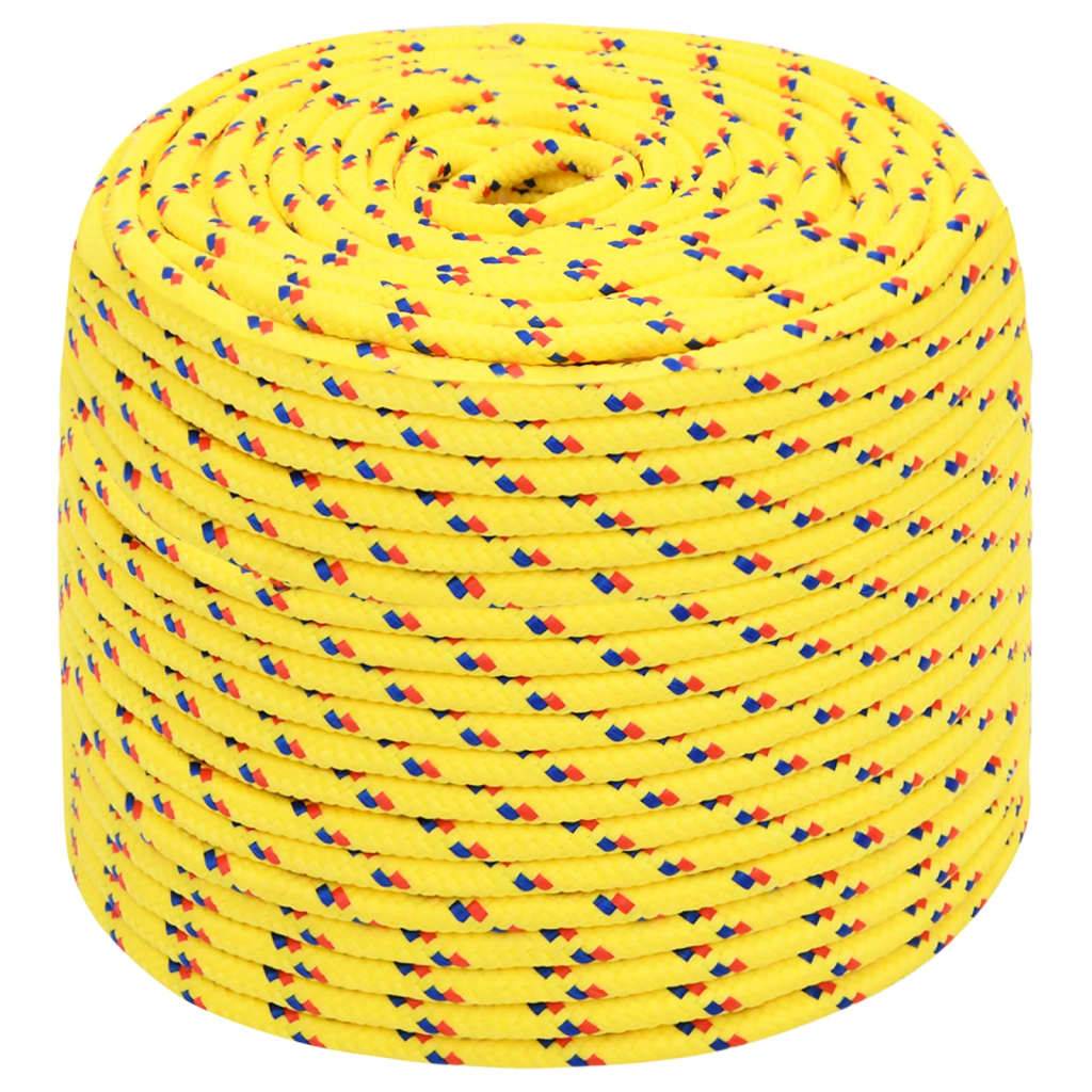 vidaXL Bootsseil Gelb 10 mm 100 m Polypropylen