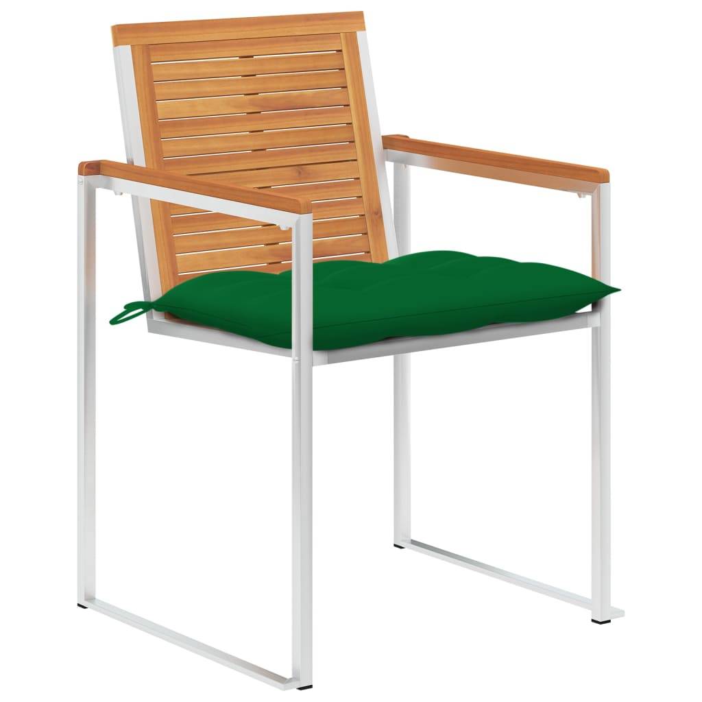 vidaXL Gartenstühle 6 Stk. mit Kissen Massivholz Akazie