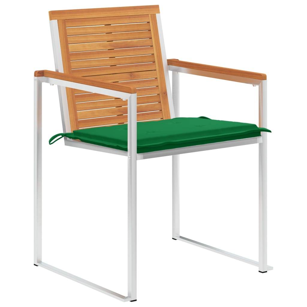 vidaXL Gartenstühle 8 Stk. mit Kissen Massivholz Akazie