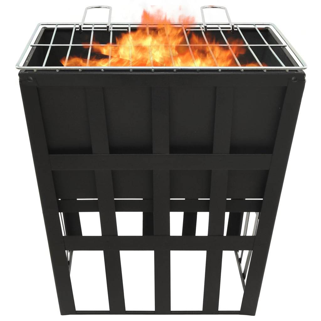 vidaXL 2-in-1 Feuerstelle und Grill 34x34x48 cm Stahl