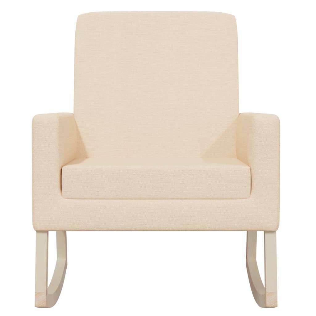 vidaXL Schaukelstuhl Creme Stoff