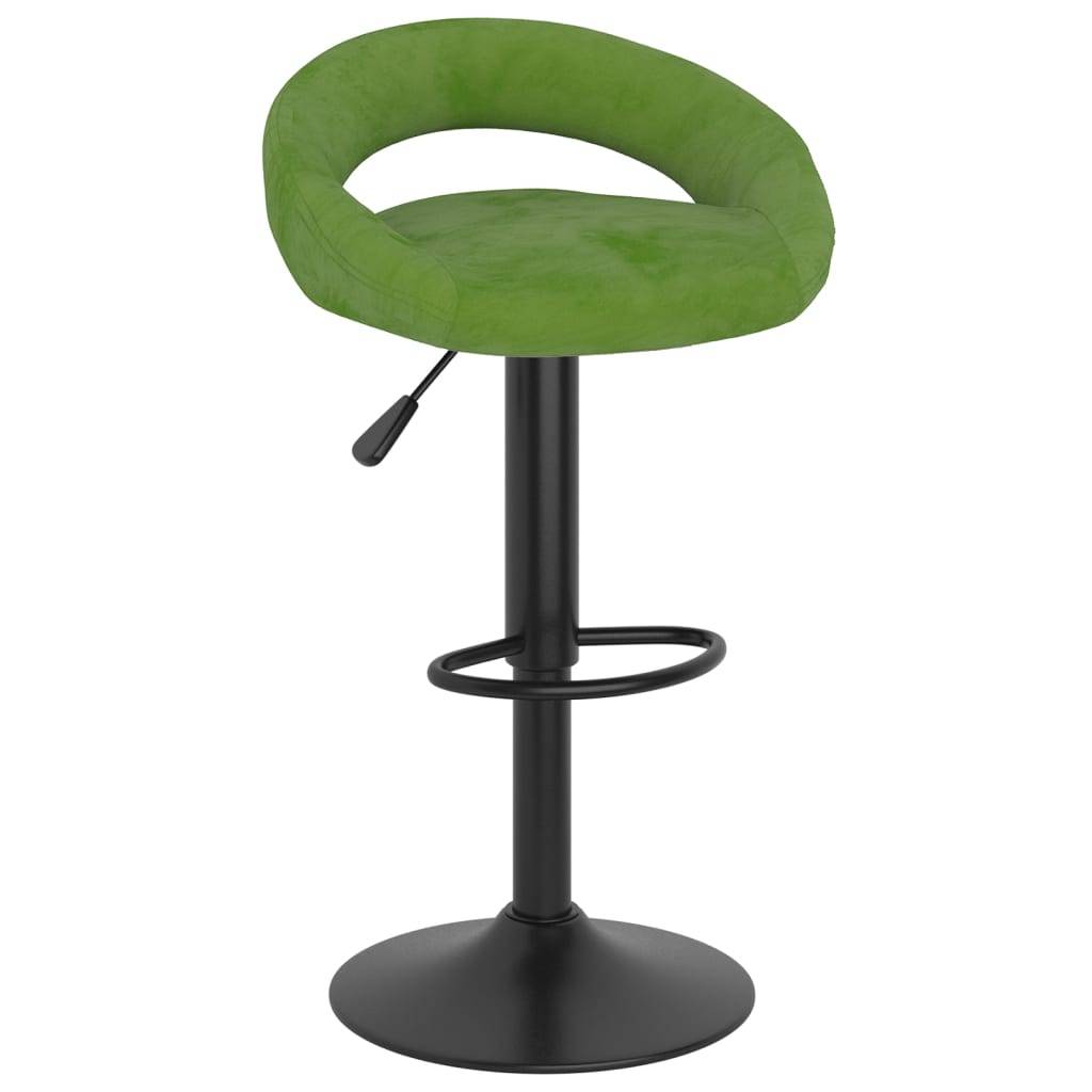 vidaXL Barhocker 2 Stk. Hellgrün Samt
