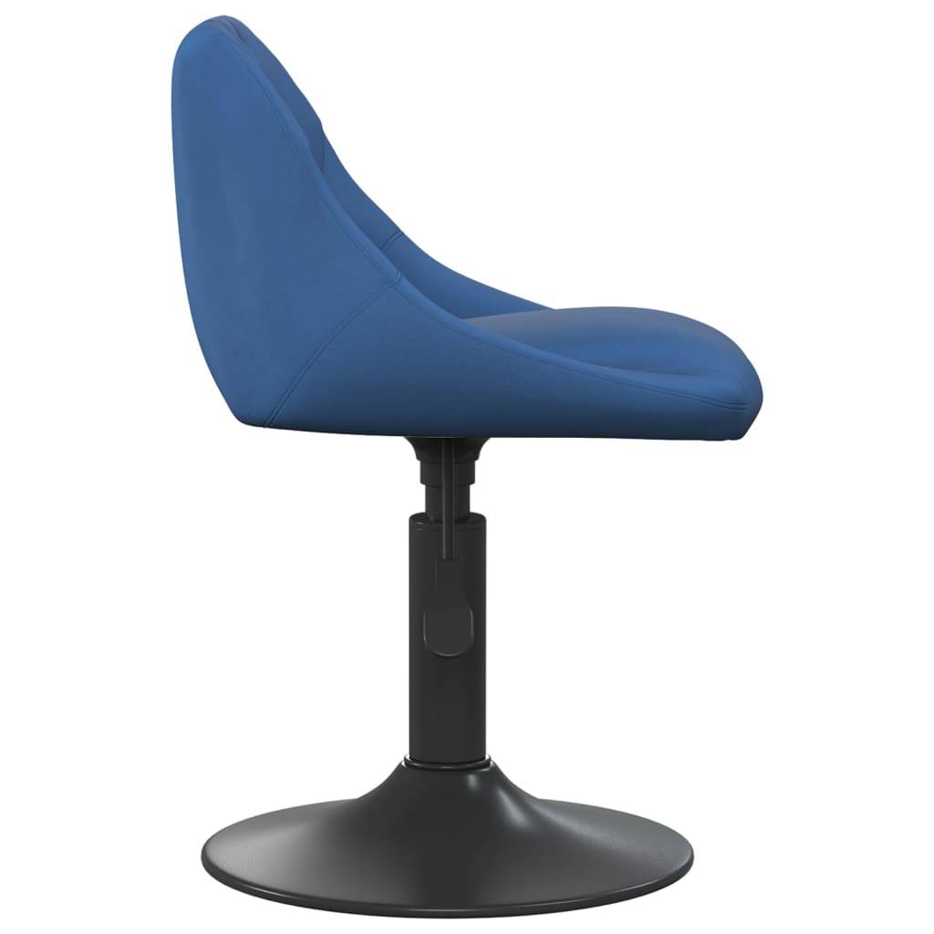 vidaXL Esszimmerstühle 6 Stk. Drehbar Blau Samt