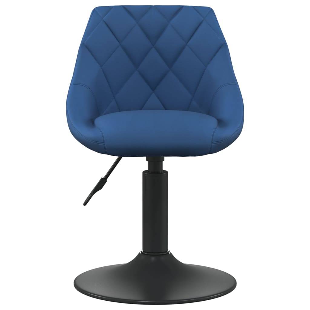 vidaXL Esszimmerstühle 6 Stk. Drehbar Blau Samt