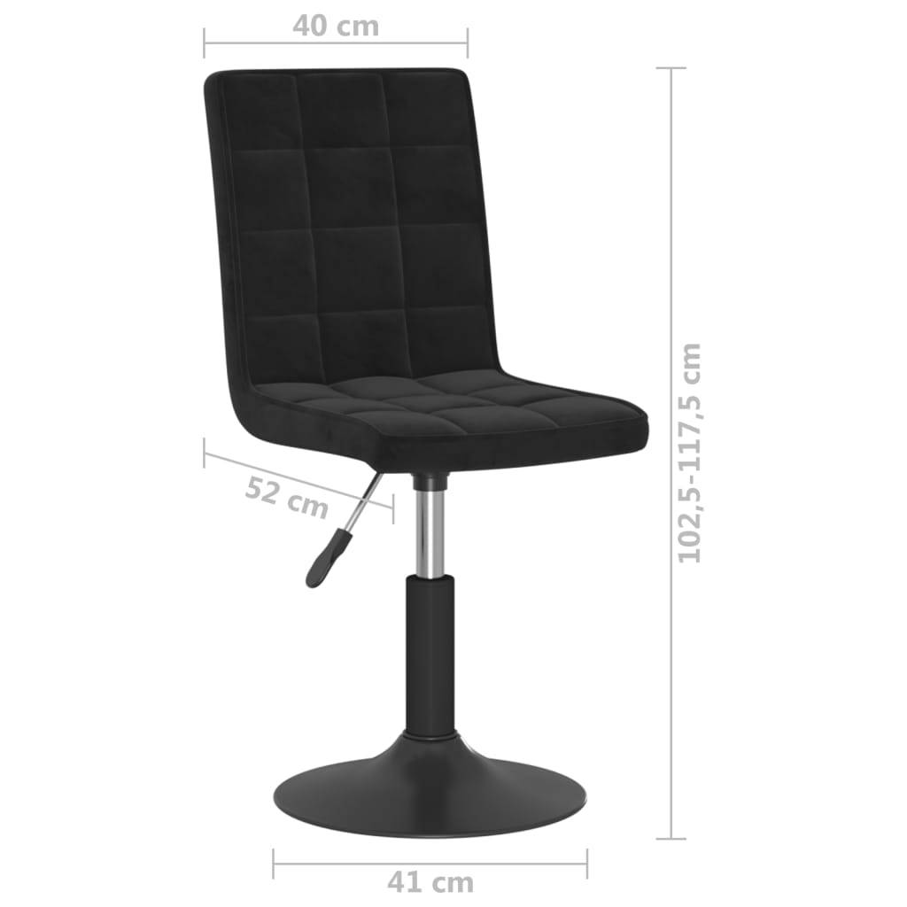 vidaXL Esszimmerstühle 2 Stk. Drehbar Schwarz Samt