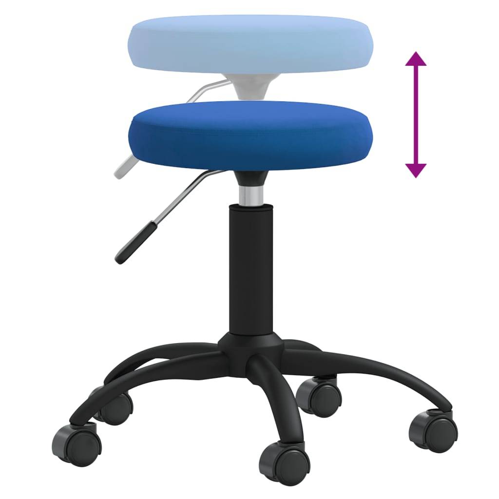 vidaXL Massagehocker Samt Blau