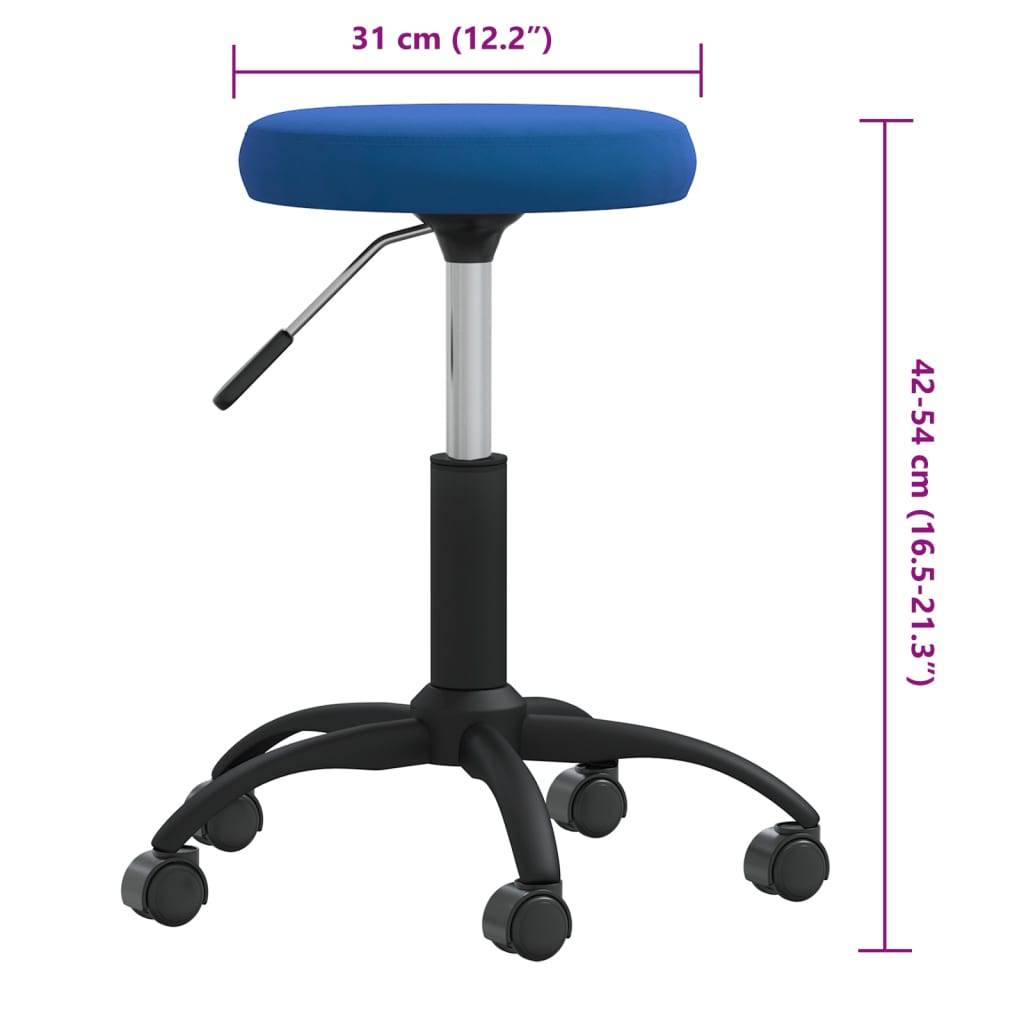 vidaXL Massagehocker Samt Blau