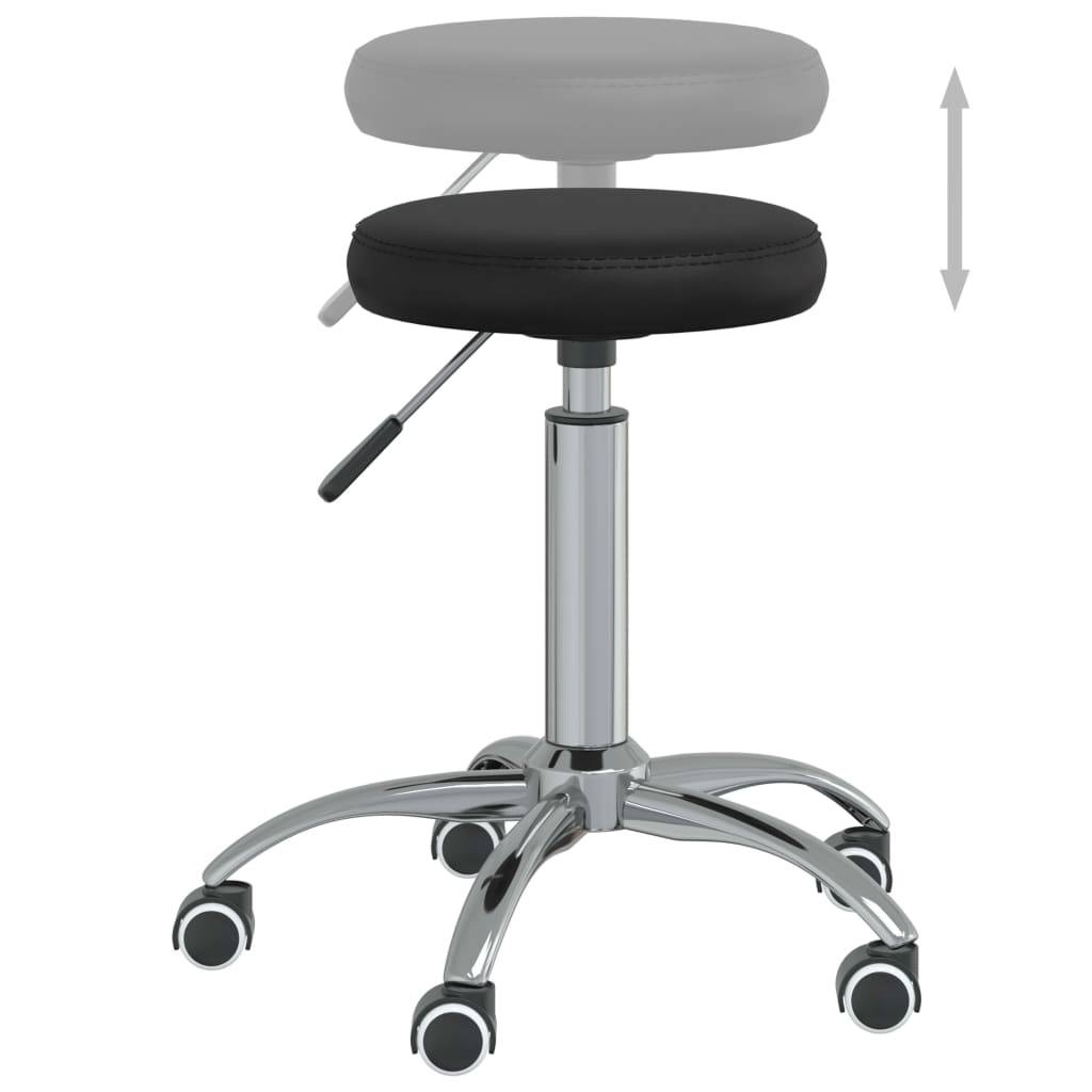 vidaXL Massagehocker Kunstleder Schwarz